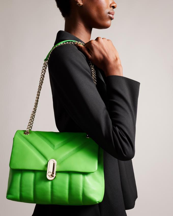 Sac Crossbody Ted Baker Puffer Quilted Leather Vert Femme | MPT-81546097